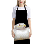 Albino Snake Print Bib Apron With Pocket