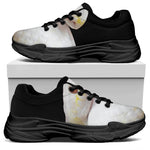 Albino Snake Print Black Chunky Shoes