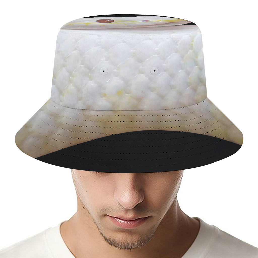 Albino Snake Print Bucket Hat