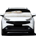 Albino Snake Print Car Windshield Snow Cover