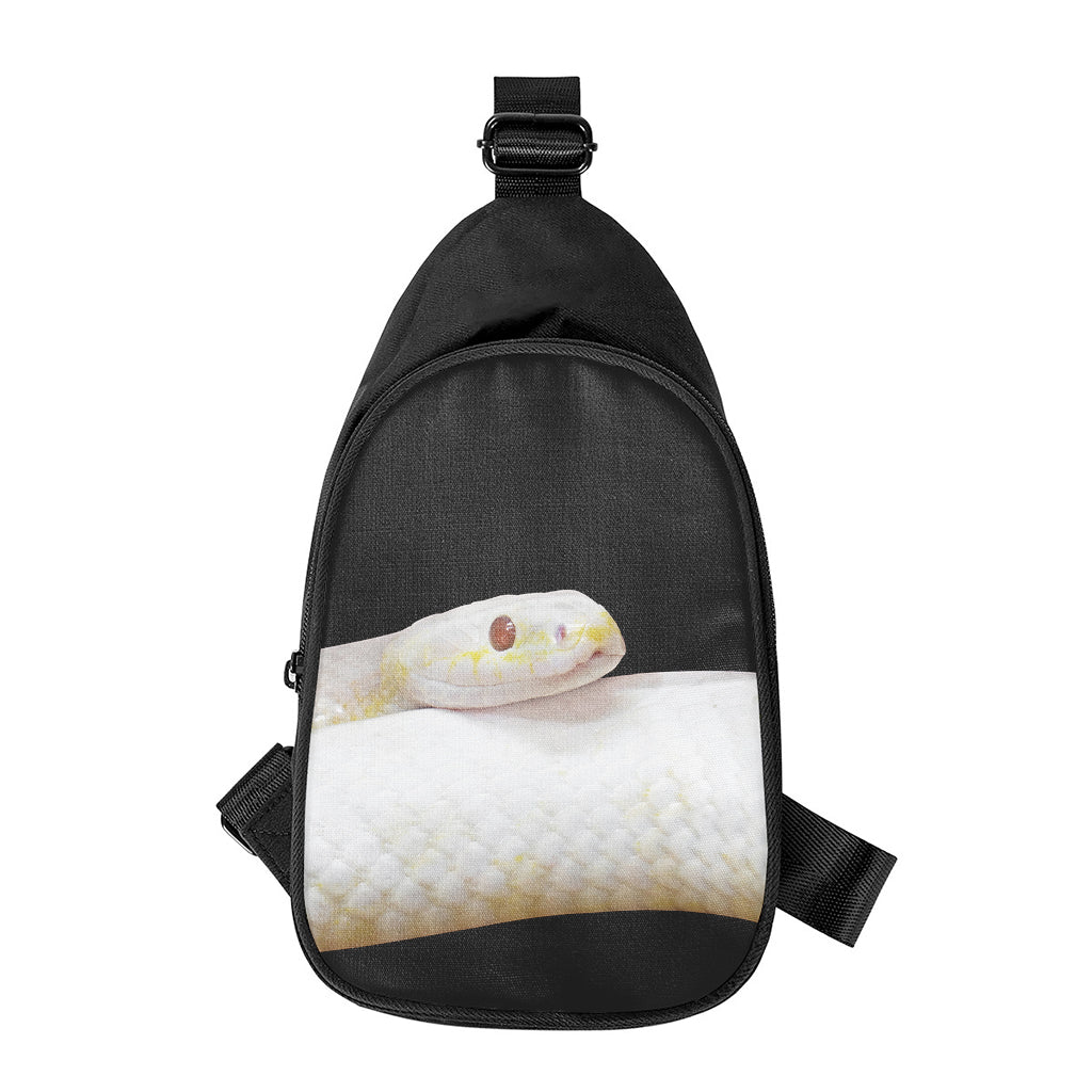 Albino Snake Print Chest Bag