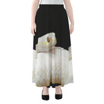 Albino Snake Print Chiffon Maxi Skirt