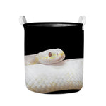Albino Snake Print Collapsible Laundry Basket