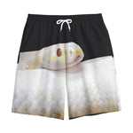 Albino Snake Print Cotton Shorts