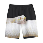 Albino Snake Print Cotton Shorts