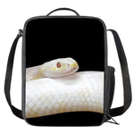 Albino Snake Print Crossbody Lunch Bag
