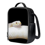 Albino Snake Print Crossbody Lunch Bag