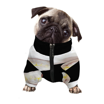 Albino Snake Print Dog Zip Up Jacket