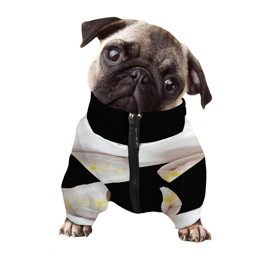 Albino Snake Print Dog Zip Up Jacket
