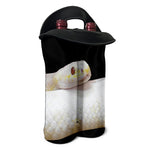 Albino Snake Print Double Neoprene Wine Tote