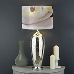 Albino Snake Print Drum Lamp Shade