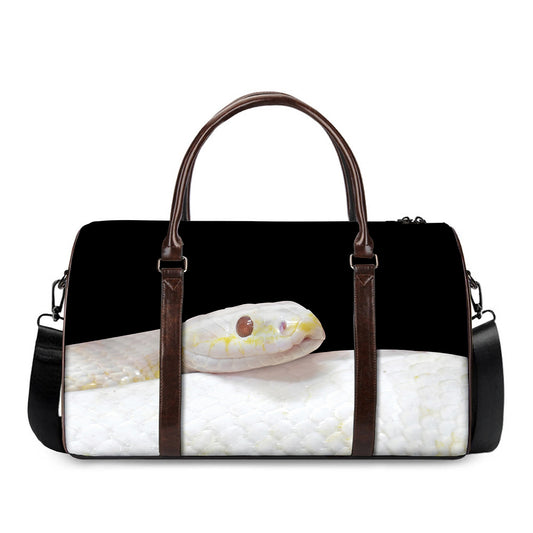 Albino Snake Print Duffle Bag