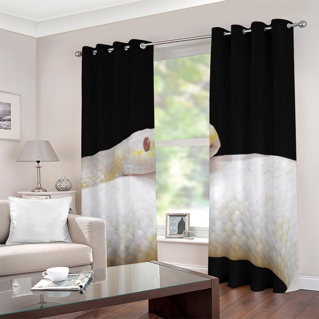Albino Snake Print Extra Wide Grommet Curtains