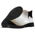 Albino Snake Print Flat Ankle Boots