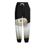 Albino Snake Print Fleece Lined Knit Pants
