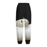 Albino Snake Print Fleece Lined Knit Pants