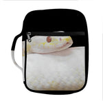 Albino Snake Print Front Pocket Bible Bag
