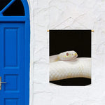 Albino Snake Print Garden Flag