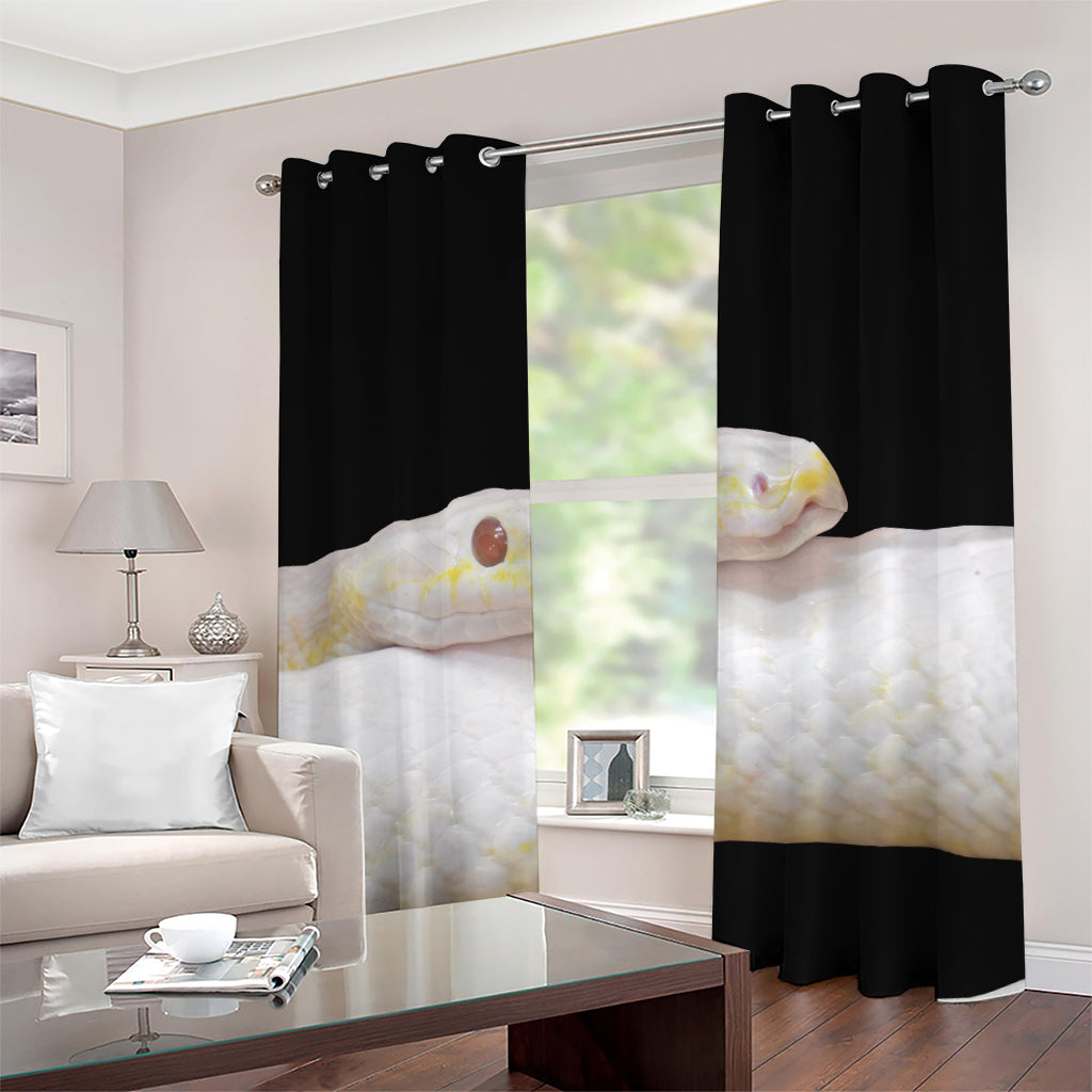 Albino Snake Print Grommet Curtains