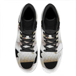 Albino Snake Print High Top Leather Sneakers