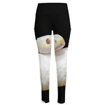 Albino Snake Print High-Waisted Pocket Leggings