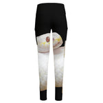 Albino Snake Print High-Waisted Pocket Leggings