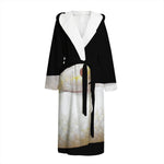 Albino Snake Print Hooded Bathrobe