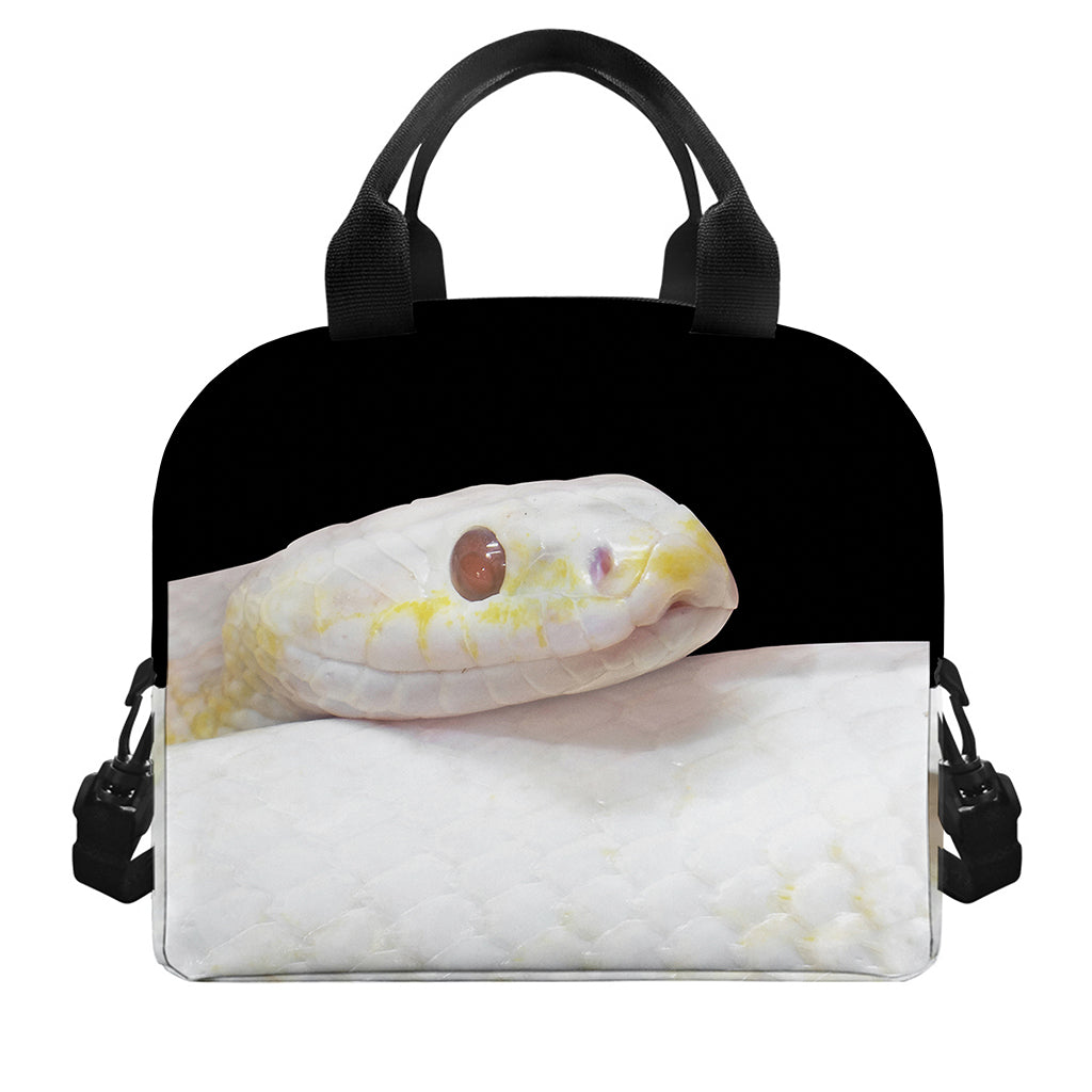 Albino Snake Print Insulated Lunch Bag
