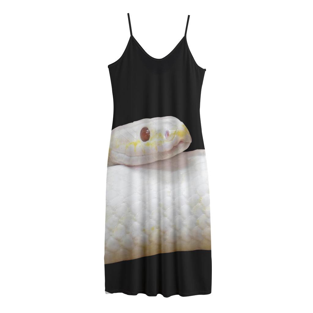 Albino Snake Print Jersey Midi Cami Dress
