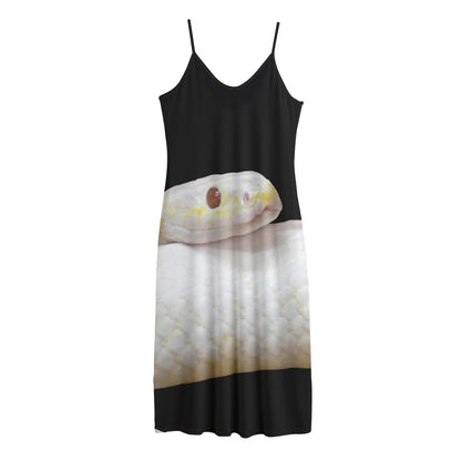 Albino Snake Print Jersey Midi Cami Dress