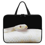 Albino Snake Print Laptop Sleeve With Handle
