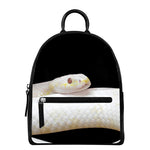 Albino Snake Print Leather Backpack
