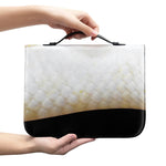 Albino Snake Print Leather Bible Cover