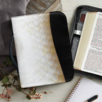 Albino Snake Print Leather Bible Cover