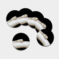 Albino Snake Print Leather Coaster Set