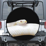 Albino Snake Print Leather Spare Tire Cover