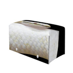 Albino Snake Print Leather Tissue Box Cover