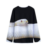 Albino Snake Print Long Sleeve Short Coat