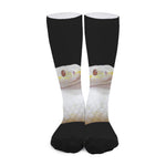 Albino Snake Print Long Socks
