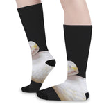 Albino Snake Print Long Socks