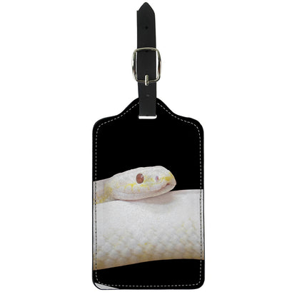 Albino Snake Print Luggage Tag