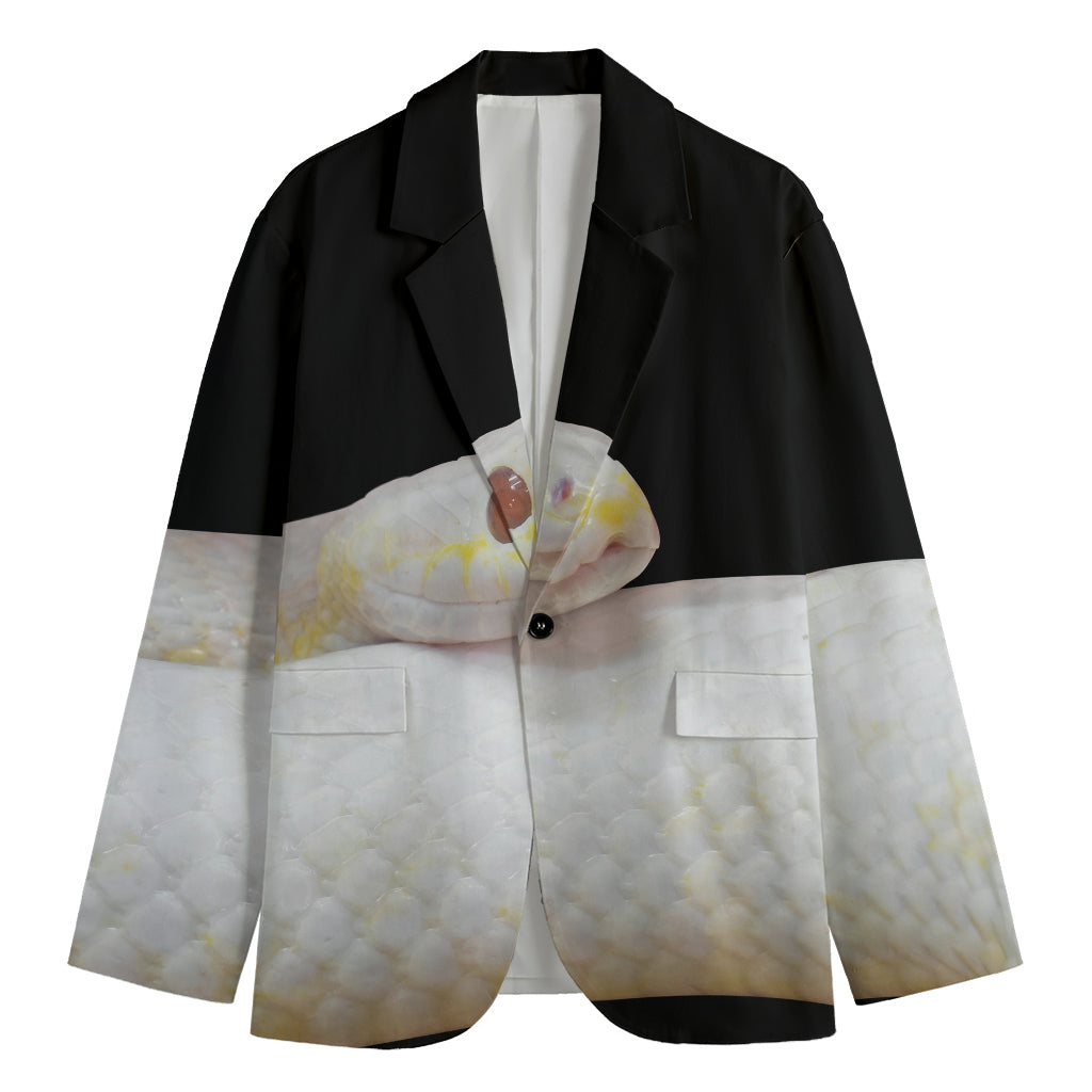 Albino Snake Print Men's Blazer