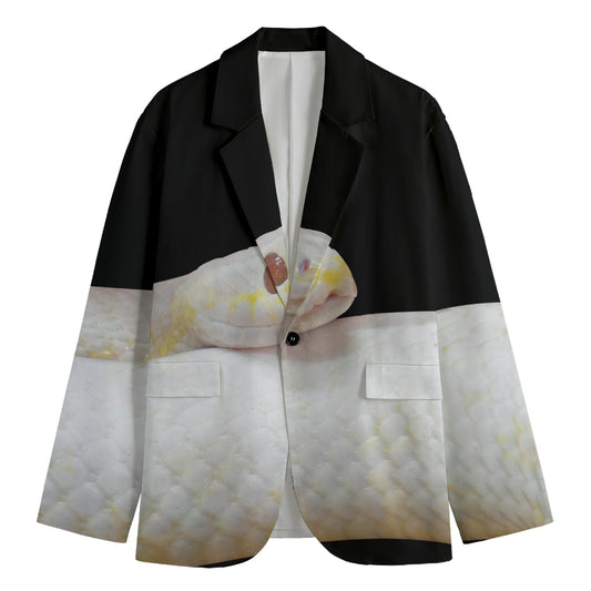 Albino Snake Print Men's Blazer