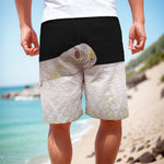 Albino Snake Print Men's Cargo Shorts