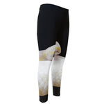 Albino Snake Print Men's Compression Pants
