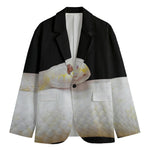 Albino Snake Print Men's Cotton Blazer