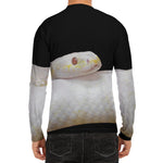 Albino Snake Print Men's Long Sleeve Rash Guard