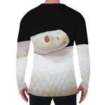 Albino Snake Print Men's Long Sleeve T-Shirt
