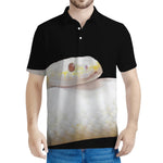 Albino Snake Print Men's Polo Shirt