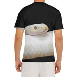 Albino Snake Print Men's Short Sleeve Rash Guard